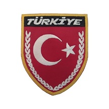 Sim Nakış Turkey Türkiye Türk Bayrak Nakış İşleme Arma Patch Peç 8 9,5 Cm Diğer