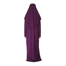 Koyu Mürdüm Fermuarsız Namaz Elbisesi