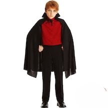Siyah Yakalı Pelerin - Vampir Pelerin - Dracula Pelerin 90 Cm 5691