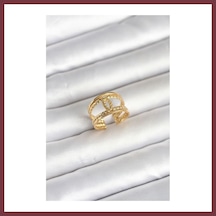 Storeşahin 316l Çelik Gold Renk Burgu Düğüm Model Kadın Yüzük Shn0720