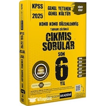 Pegem 2025 Kpss Gy Gk Son 6 Yıl Çıkmış Çözümlü Sorular