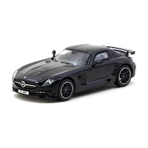 1/64 Model Araç Benz Sls Amg Coupé Black Series Black Metallic - Singapore Special Edition Çok Renkli