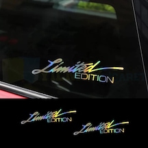 Limited Edition Hologram Oto Sticker Kelebek Cam Araba Etiket Çıkartma Yapıştırma Aksesuar 2 Adet