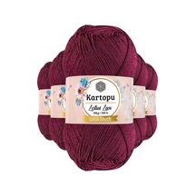 5 Adet Lotus Lux Bikini Büstiyer Bluz Simli Örgü İpi K747 Vişne