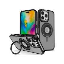 Joko Apple iPhone Uyumlu  16 Pro Uyumlu Banza Magsafe Standlı Kapak - Siyah