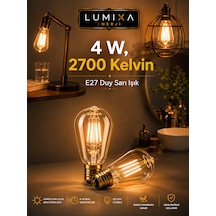 4w Rustik Led Ampul E27 Duy Amber- 2700 K