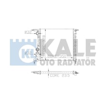 KALE OTO Radyatör 0526262AL Su Radyatörü CLIO I 90-98 1.2 Mt Nac 2 Sıra Al Pl