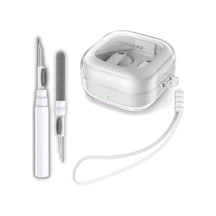 Samsung Galaxy Buds 4 / Buds 4 Pro Uyumlu Şeffaf Premium Kulaklık Kılıfı, Kulaklık İpi Ve 3'ü 1 Arada Bluetooth Kulaklık Temizleme Kalemi Seti Şeffaf