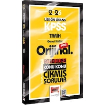 Yargı 2026 Kpss Lise Ön Lisans Tarih Orijinal 2010-2024 Konu Konu Çıkmış Sorular