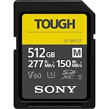 Sony Sf-m512t Dayanıklı 512 Gb Sdxc Hafıza Kartı Uhs-ıı, V60, Sınıf 10, 277 Mb/s'ye Kadar Okuma, 150 Mb/s'ye Kadar Yazma - Son Derece Sağlam, Ip68, Darbeye Ve Suya Dayanıklı
