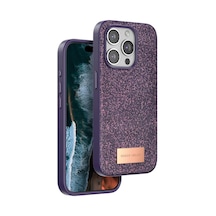 Onegif Apple İphone 15 Pro Bright Simli Kapak - Derin Mor - Derin Mor