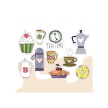 Yazılı Karışık Desenli Tasarımlı A5 Stickers Çıkartma Pytkstk021