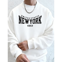 Startmore Startmoreamerika Birleşik Devletleri New York Est 1986 Baskılar Erkek Sonbahar Spor Tişörtü Bol Rahat Beyaz