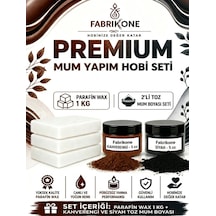 Premium Mum Yapım Hobi Seti - Parafin Wax 1 Kg - 2'li Toz Mum Boyası Seti - Kahverengi, Siyah Bkfabpw1kg2khs Karışık