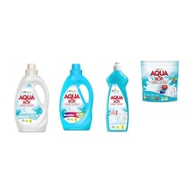 Aquabor Doğal Mineralli Sıvı Beyaz + Sıvı Renkliler + Bulaşık + Tablet Set 0.75 LT - 2.5 LT - 12 KG
