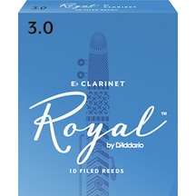 D'addario Rbb1030 Royal Eb Klarnet Kamışı No: 3.0 Profesyonel - 10'lu Paket Küçük Klarnet İçin Dosyalı Filed Kesim Ve Kararlı Tını