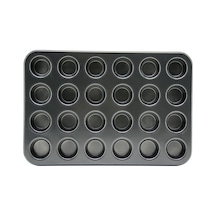 Muffin Kek Kalıbı 24 Bölmeli Siyah Metal Çok Renkli