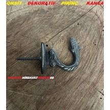 Pirinç Askı Antik Oksit Siyah Askı Mini Kanca Tesbih Askısı 1Adet