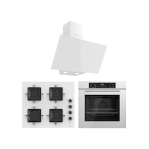 Ferre Flowart Ventora Plus Beyaz 3'lü  QBL63CB-SS206-D078 Ankastre Set