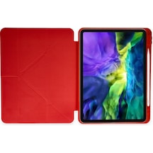 Galaxy P610 Tab S6 Lite 10.4 Kılıf Kalemlikli Mars Tablet Kılıfı - Kırmızı Diğer