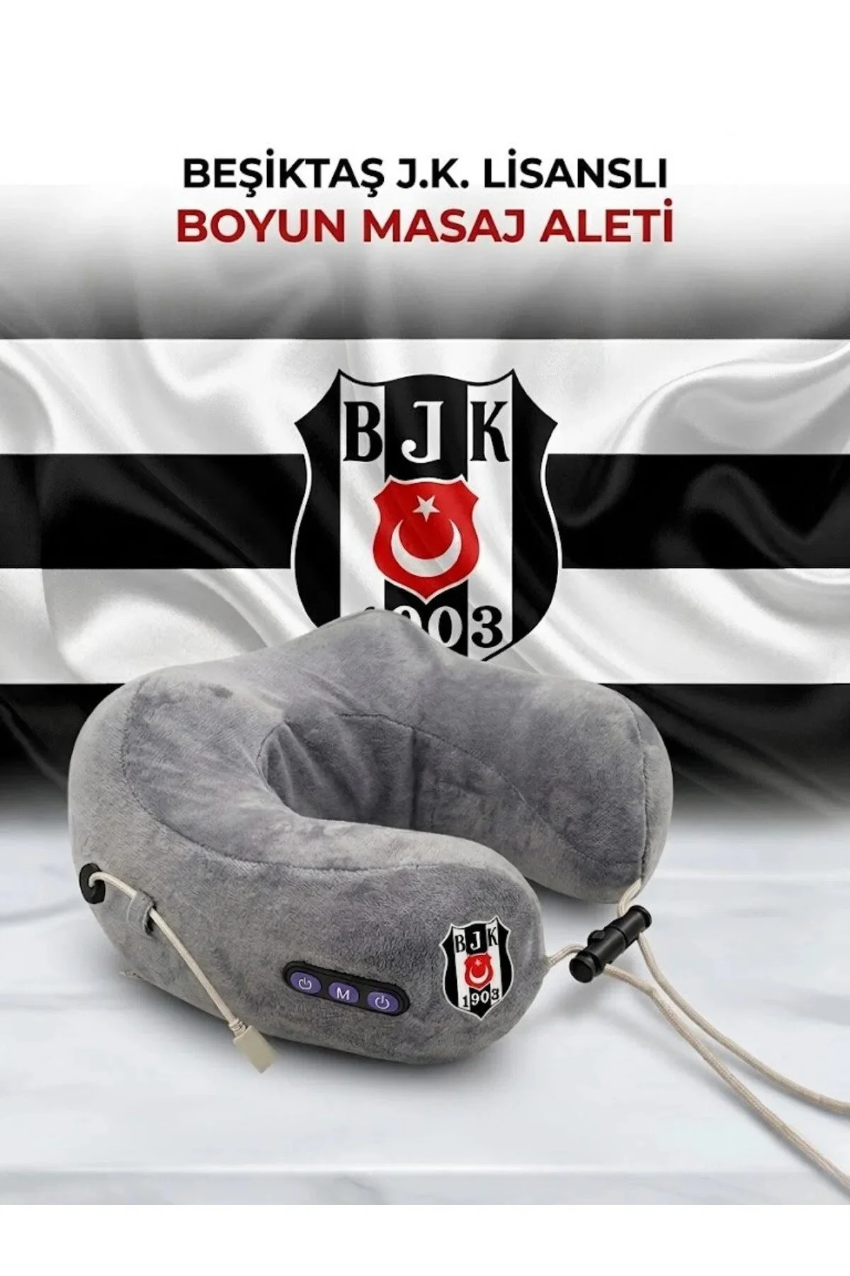 Boyun Masaj Aleti Taraftar Lisanslı Gri