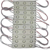12 Volt 1.2 Watt 3 Lensli Beyaz 2835 Smd Led Modül Ip65 10 Adet Modül