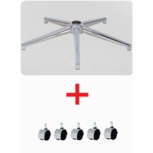 Sandofis Konik Krom Ayak+5 Adet İthal Krom Teker