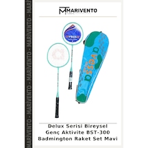 Delux Serisi Bireysel Genç Aktivite Bst-300 Badmington Raket Set Mavi