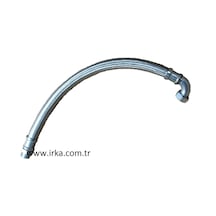 Fleks Bağlantı Hortumu - 1 1 2'' - 150 Cm - Dirsekli - Paslanmaz