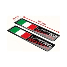 Limited Edition İtaly 3d Sticker İtalyan Bayrağı Tasarımlı