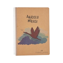 Faber-castell Anadolu Mirası Spiralli Defter, A4, 120 Yaprak, 70g Kağıt, Çizgili, Dayanıklı Kapak, Kolay Açılan Çok Renkli