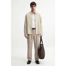 Antioch Relaxed Fit Çizgili Erkek Gömlek Bej