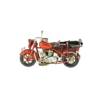 Motosiklet Sepetli Motosiklet Dekoratif Metal 15 Cm