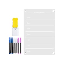 Suntek Manyetik Kuru Silme Tahtası Buzdolabı Haftalık