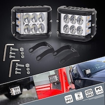 Offroad Sis Lambası Beyaz-kırmızı-mavi 12 Led 36w Çift / Lass319-