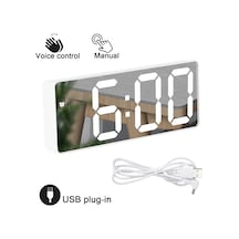 Zilinn Dikdörtgen Beyaz Kabuk Ayna Beyaz Işık-45 Çok Renki