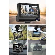 Mega Oto Market Araç İçi 3 Kameralı Araç Kamerası 140 Geniş Açı 1080p Full Hd Gece Görüşlü Yol Kayıt Sistemi