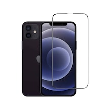 Apple Uyumlu iPhone 12 Uyumlu Tam Kaplayan Darbeye Dayanıklı Kırılmaz Cam Seramik Ekran Koruyucu