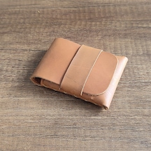 Sumerian Leather Craft Minimalist Deri Kartlık Taba Anahtarlık Hediye Taba