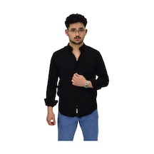 Erkek Spor Silim Fit Uzun Kol Gömlek G5033 Bgl-st04492 Siyah
