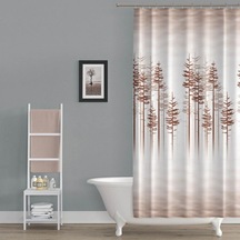 Tropik Duş Perdesi 3390 Model Çift Kanat 2X110X200Cm Çok Renkli