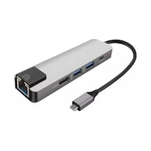 Ally 5in1 Usb 3.1 Type C To Hdmı 2xusb 3.0 Rj45 Ethernet Dönüştürücü Adaptör- 5775