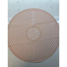 Silikon Pişirme Pasta Mat Seti, Ölçülerle Hamur Açma Seti Silikon Yapışmaz Mat, Pasta, Kabuk, Kurabiye, Ekmek, Ha