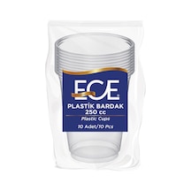 Ece Plastik Bardak 10'lu 250 Cc 3 Adet Çok Renkli