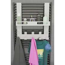 Risingmaber Beyaz Raflı Havlupan Askısı Banyo Petek Askısı Ve Raflı Havlu Askılığı, Banyo Peteği Askılığı Çok Renkli