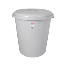 Çöp Kovası Kapaklı Plastik 90 Lt Gri