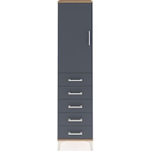 Arges Dolap 2 Raflı 5 Çekmeceli Tek Kapaklı 44x30x182 Çam-ant... Çam
