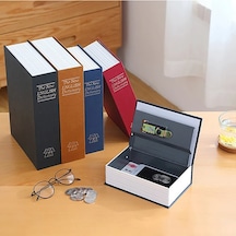 Gizli Kasa Kilitli Sözlük Görünümlü 18cm Kasa Kitap-lacivert