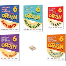 6. Sınıf Orjin Matematik Fen Türkçe Sosyal Ve Din Konu Özetli Soru Bankası 5li Set