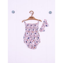 Kidaxi Tavşan Temalı Desenli Bandana Gömlek Body Takım 1-3/3-6/6-9/9-12 Ay Çok Renkli